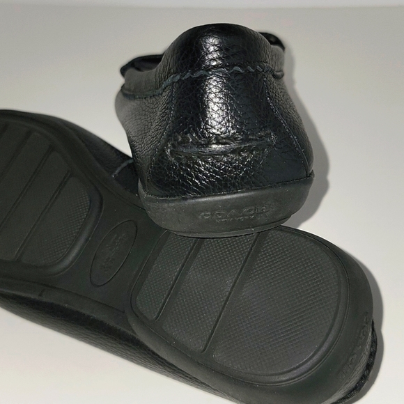 COACH ODETTE BLACK PEBBLED LEATHER LOAFER - Picture 9 of 11